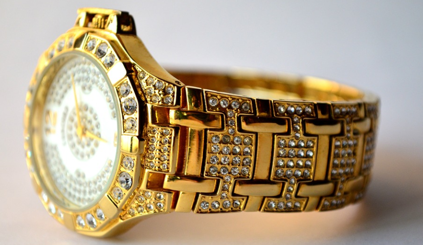 Gold watch band